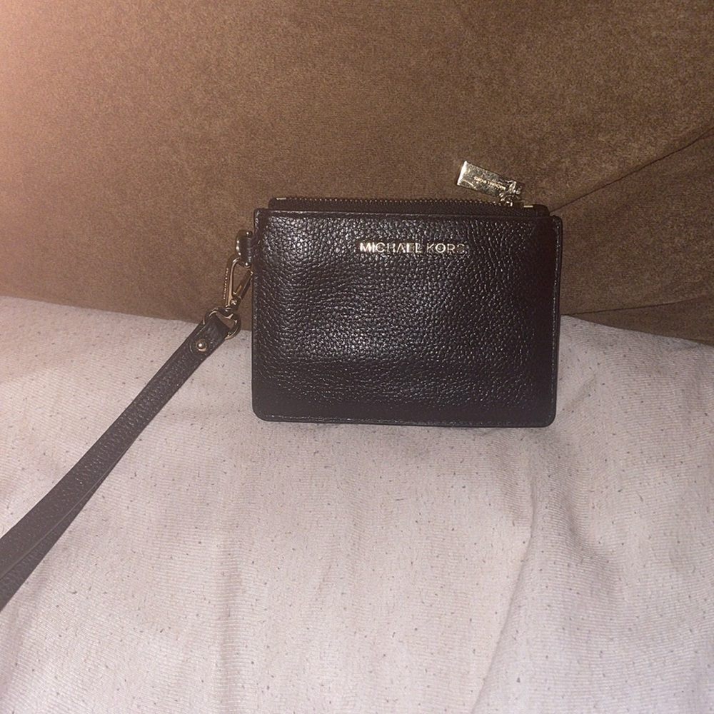 Michael Kors Leather Coin Purse (Black)